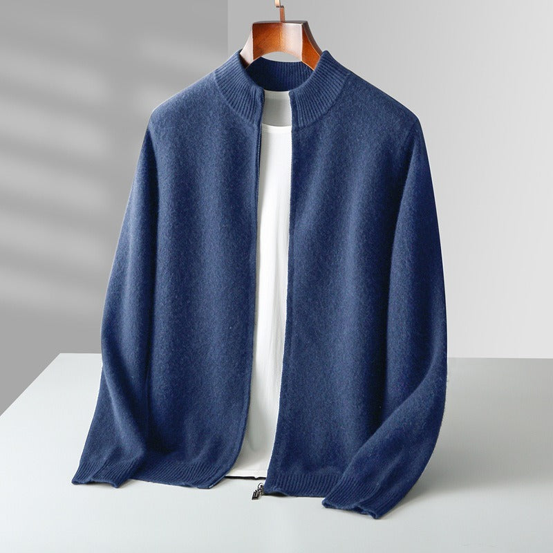 Premium Wool Cardigan - Maison CashmerePremium Wool CardiganMaison CashmereMaison CashmereDark BlueXLcashmere sweater