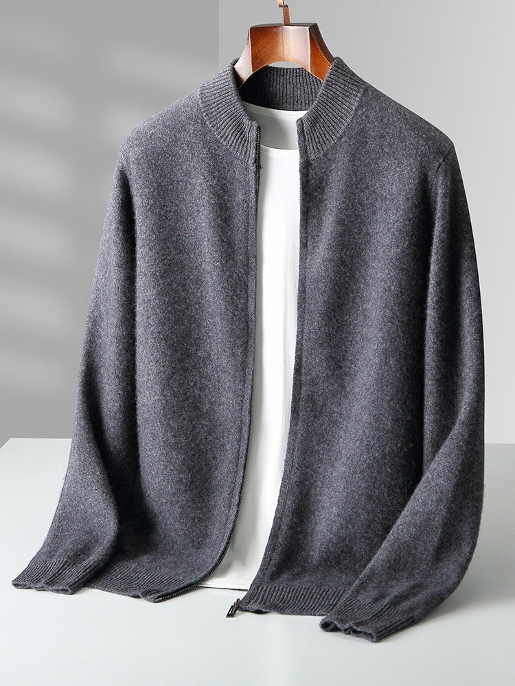 Premium Wool Cardigan - Maison CashmerePremium Wool CardiganMaison CashmereMaison CashmereDark GrayScashmere sweater